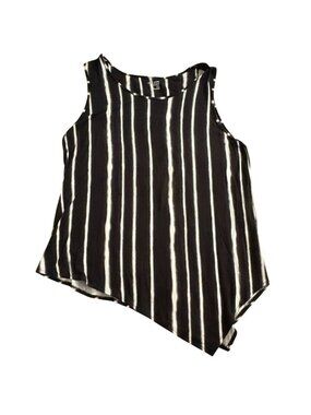 Ruff Hewn Grey Womens Light Weight Soft Sleeveless Blouse-Black-XL-GUC